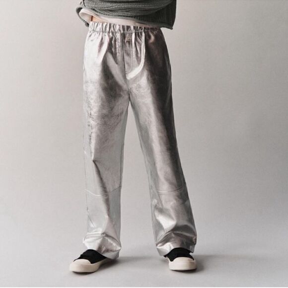 Zara Kids Girls Blue & Silver Pants Set(Size 13-14) - Picture 5 of 13